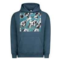 Pigment Midnight Navy teal glitter and cowhide Urban Hoodie - TumblerDesignByShophia