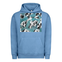 Pigment Pebble Blue teal glitter and cowhide Urban Hoodie - TumblerDesignByShophia