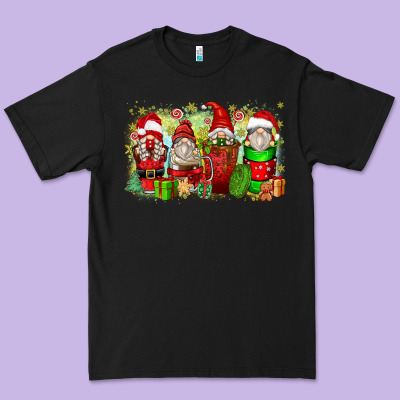 Christmas Gnome Coffee Cups Premium Tee Designed By Zillion Design Studio
