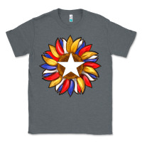 Charcoal Heather american flag and sunflower with star Classic Tee - Artiststas