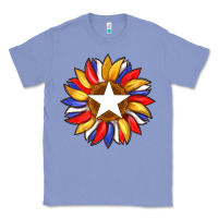 Colony Blue american flag and sunflower with star Classic Tee - Artiststas