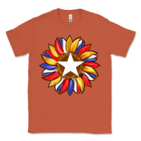 Copper american flag and sunflower with star Classic Tee - Artiststas