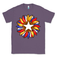 Lavender american flag and sunflower with star Classic Tee - Artiststas