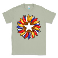Matcha american flag and sunflower with star Classic Tee - Artiststas