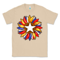 Mushroom american flag and sunflower with star Classic Tee - Artiststas