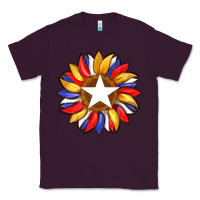 Plum american flag and sunflower with star Classic Tee - Artiststas