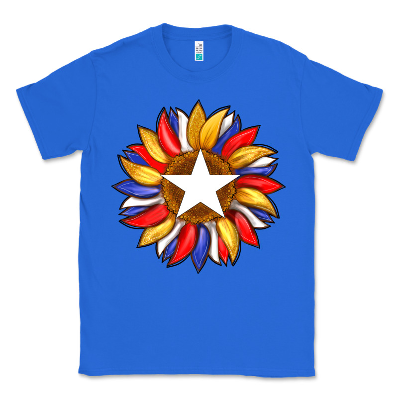 American Flag And Sunflower With Star Classic Tee by Artiststas | Teevron