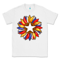 White american flag and sunflower with star Classic Tee - Artiststas