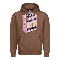 Chestnut let's normalize healing trauma Zipper Hoodie - MaliasSmallBusiness