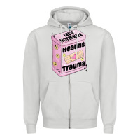 Dove Grey let's normalize healing trauma Zipper Hoodie - MaliasSmallBusiness
