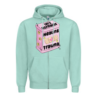 Seafoam let's normalize healing trauma Zipper Hoodie - MaliasSmallBusiness