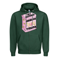 Sports Green let's normalize healing trauma Zipper Hoodie - MaliasSmallBusiness