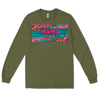 Army Green pink roses mama of girls license plate Long Sleeve Tee - Artiststas