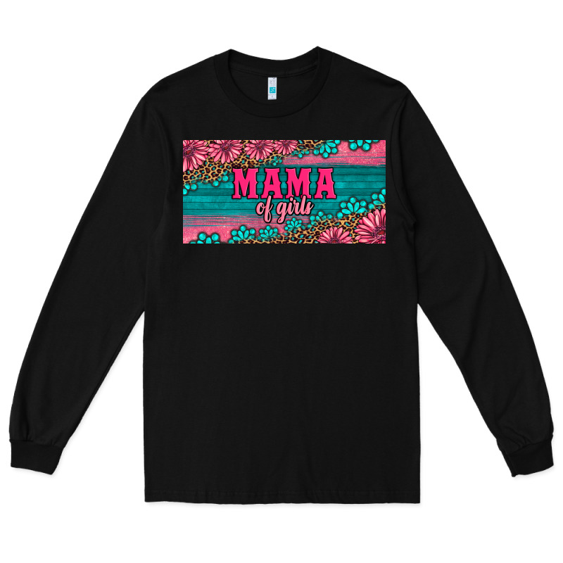Pink Roses Mama Of Girls License Plate Long Sleeve Tee by Artiststas | Teevron