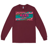 Burgundy pink roses mama of girls license plate Long Sleeve Tee - Artiststas