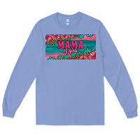 Colony Blue pink roses mama of girls license plate Long Sleeve Tee - Artiststas