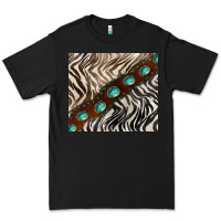 Black zebra gemstone leather Premium Tee - BarkalooDesign