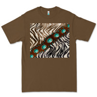 Cacao zebra gemstone leather Premium Tee - BarkalooDesign