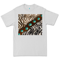 Dove Grey zebra gemstone leather Premium Tee - BarkalooDesign