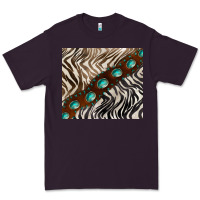 Plum zebra gemstone leather Premium Tee - BarkalooDesign