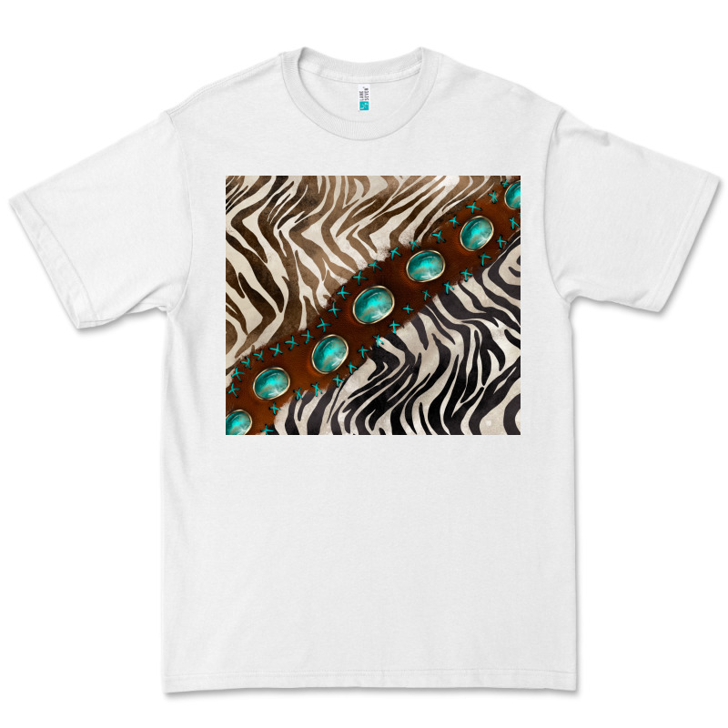 Zebra Gemstone Leather Premium Tee by BarkalooDesign | Teevron