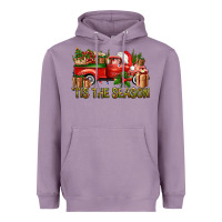 Lavender Tis' The Season Christmas Truck Heavyweight Hoodie - BundleAndBundleShop