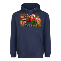 Tis' The Season Christmas Truck Heavyweight Hoodie | Teevron