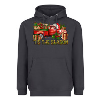 Smoke Tis' The Season Christmas Truck Heavyweight Hoodie - BundleAndBundleShop