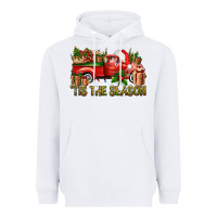 White Tis' The Season Christmas Truck Heavyweight Hoodie - BundleAndBundleShop