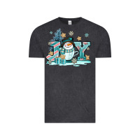 Vintage Black cute coffeecup snowmanand joy Vintage Tee - AdoDesignShop