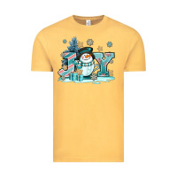 Vintage Mustard cute coffeecup snowmanand joy Vintage Tee - AdoDesignShop
