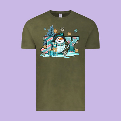Cute Coffeecup Snowmanand Joy Vintage Tee Designed By Adodesignshop