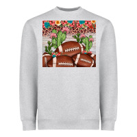 Heather Grey football leopard cactus Heavyweight Sweatshirt - JahusDesignShop