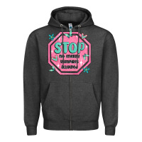 Charcoal Heather stop no energy vampires allowed Zipper Hoodie - MaliasSmallBusiness
