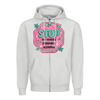 Dove Grey stop no energy vampires allowed Zipper Hoodie - MaliasSmallBusiness