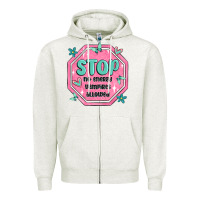Oatmeal Heather stop no energy vampires allowed Zipper Hoodie - MaliasSmallBusiness