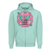 Seafoam stop no energy vampires allowed Zipper Hoodie - MaliasSmallBusiness