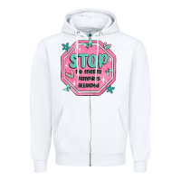 White stop no energy vampires allowed Zipper Hoodie - MaliasSmallBusiness