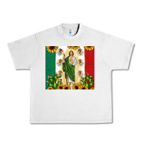 Lunar Rock San Judas with Mexican Flag Urban Heavy Tee - JahusDesignShop