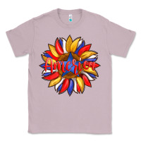 Lilac america with american flag colors and sunflower with star Classic Tee - Artiststas