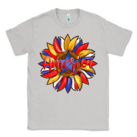 Moon Dust america with american flag colors and sunflower with star Classic Tee - Artiststas