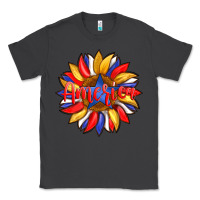 Smoke america with american flag colors and sunflower with star Classic Tee - Artiststas