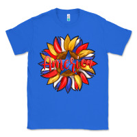 True Royal america with american flag colors and sunflower with star Classic Tee - Artiststas