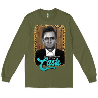 Army Green johnny cash Long Sleeve Tee - AdoDesignShop