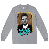 Heather Grey johnny cash Long Sleeve Tee - AdoDesignShop
