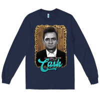 Navy johnny cash Long Sleeve Tee - AdoDesignShop
