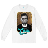 White johnny cash Long Sleeve Tee - AdoDesignShop