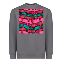 Storm valentines day leopard and turquoise gemstone seamless pattern Heavyweight Sweatshirt - BundleAndBundleShop