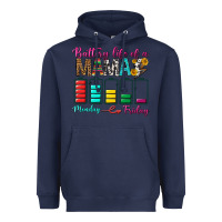 Navy Battery Life Of A Mama Heavyweight Hoodie - BundleAndBundleShop