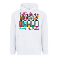 White Battery Life Of A Mama Heavyweight Hoodie - BundleAndBundleShop
